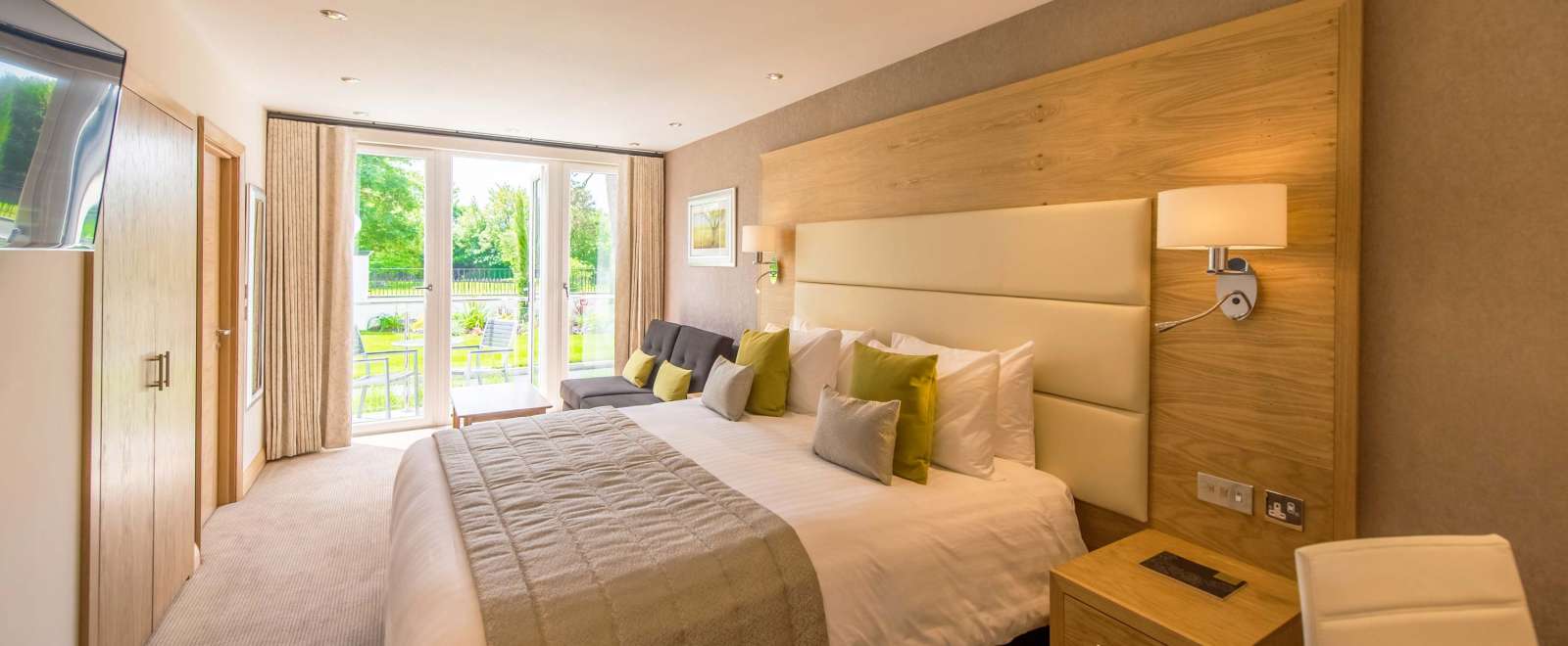 Park Hotel Accommodation (106) Bedroom with Seating and Outdoor Patio