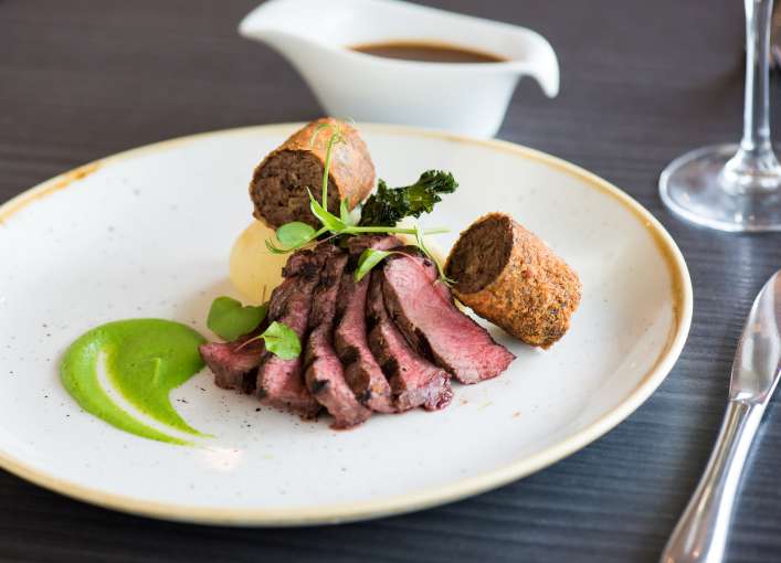 season bar beef dish at the park hotel